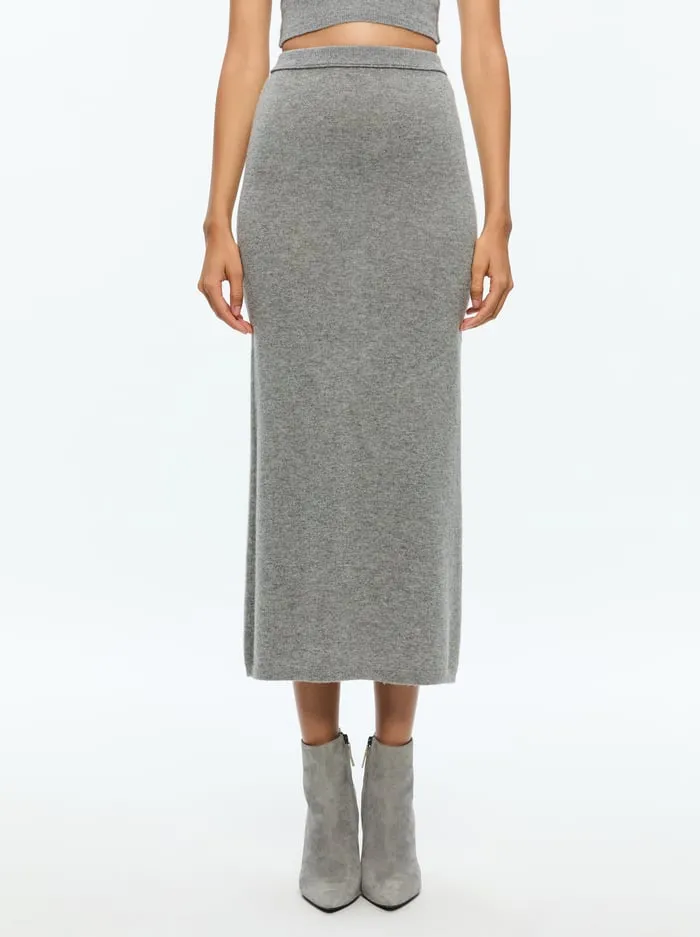 Skirts Women Alice Olivia Adrina Skirt Medium Heather Grey