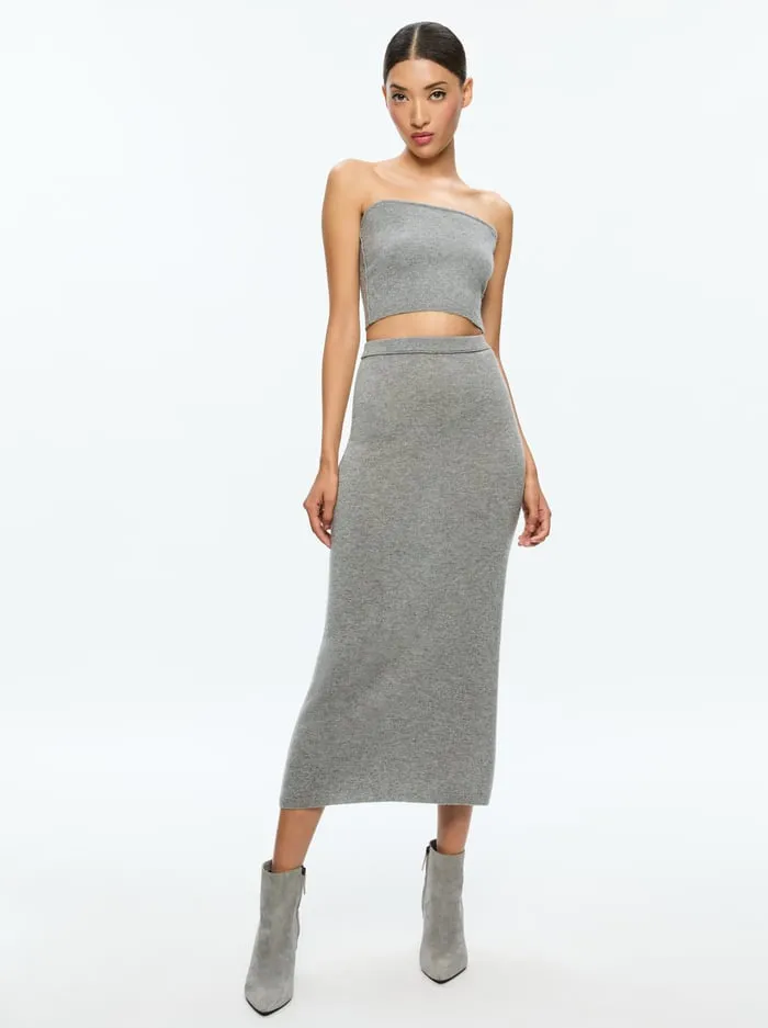 Skirts Women Alice Olivia Adrina Skirt Medium Heather Grey
