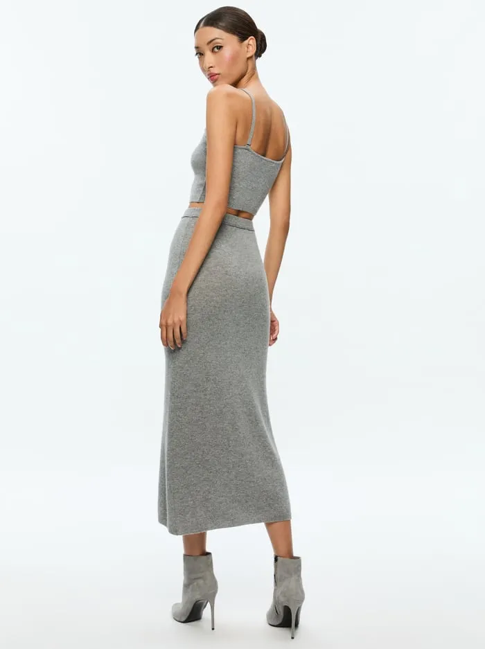 Skirts Women Alice Olivia Adrina Skirt Medium Heather Grey