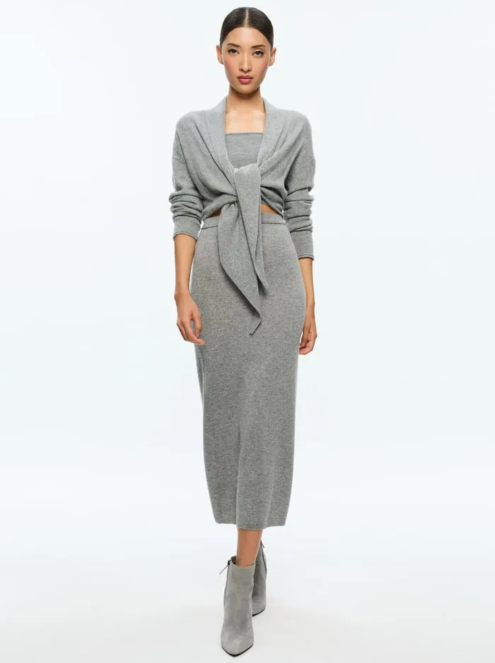 Skirts Women Alice Olivia Adrina Skirt Medium Heather Grey