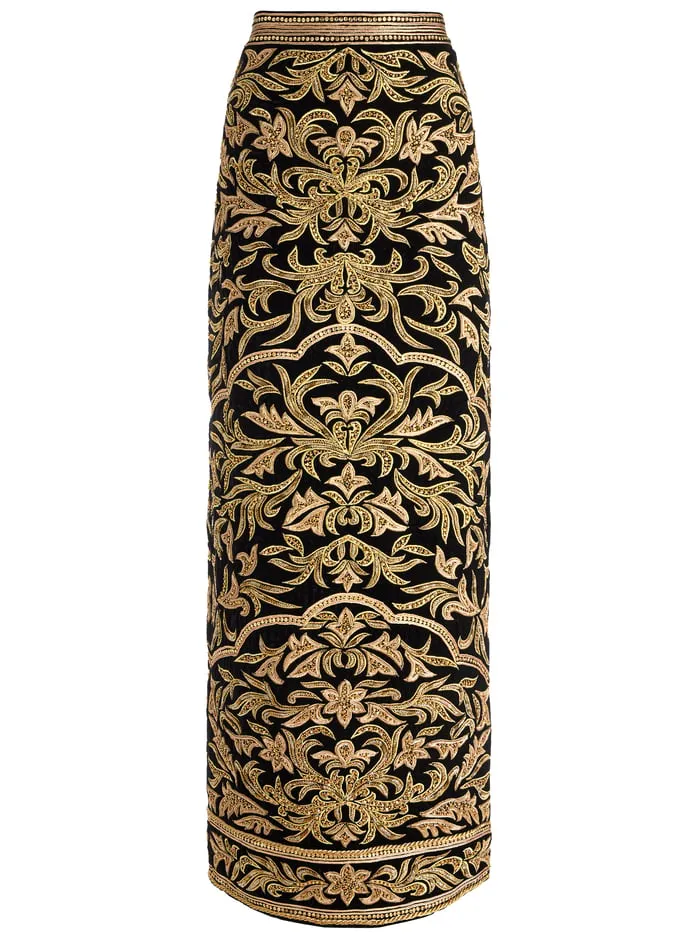 Skirts Women Alice Olivia Georgie Maxi Skirt Blackgold