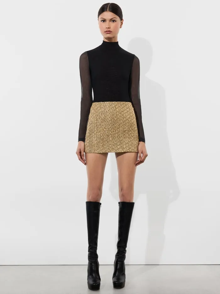 Skirts Women Alice Olivia Rubi Mini Skirt Gold