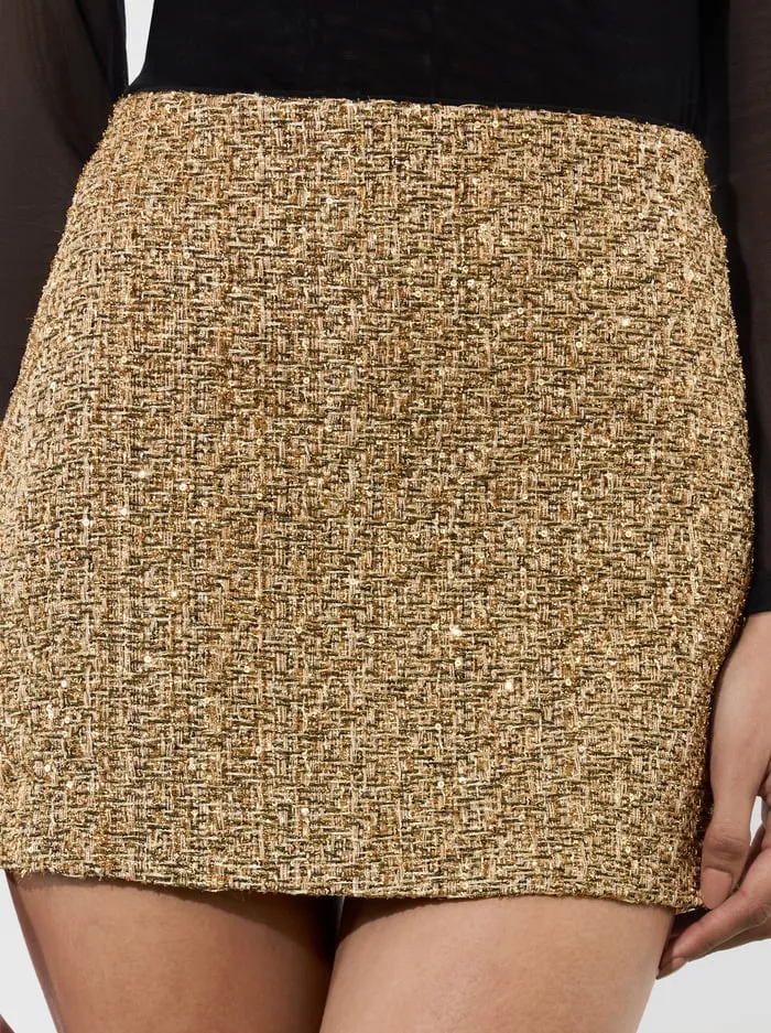 Skirts Women Alice Olivia Rubi Mini Skirt Gold