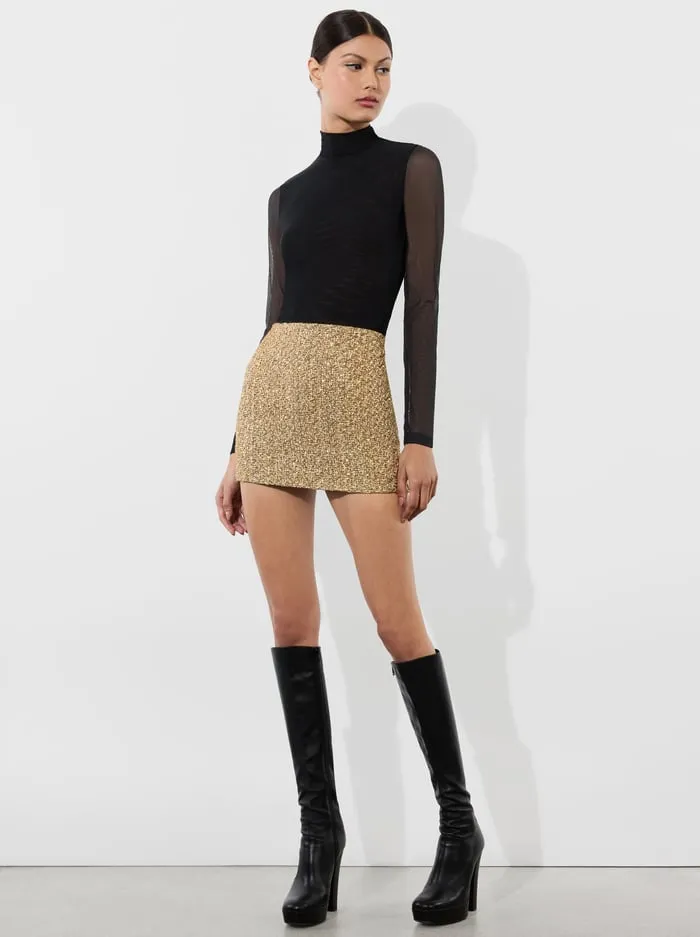 Skirts Women Alice Olivia Rubi Mini Skirt Gold