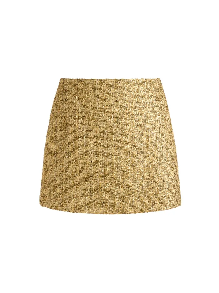 Skirts Women Alice Olivia Rubi Mini Skirt Gold