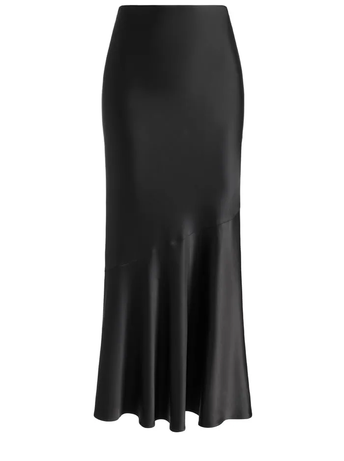 Skirts Women Alice Olivia Terese Ankle Length Slip Skirt Black