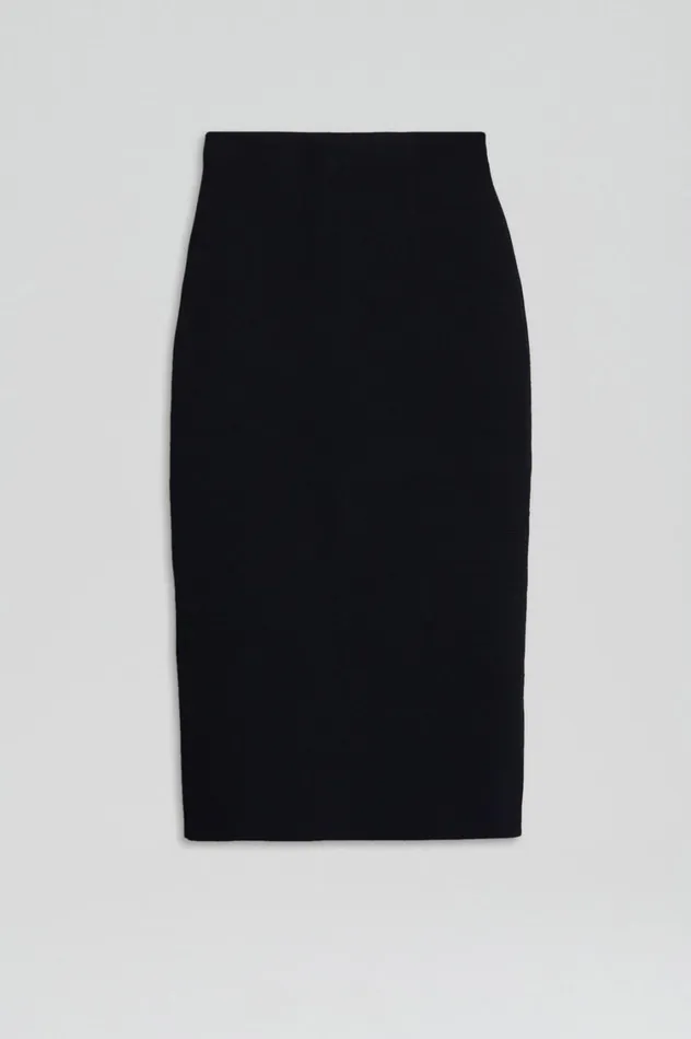 Skirts Women Scanlan Theodore CREPE KNIT PENCIL SKIRT Black