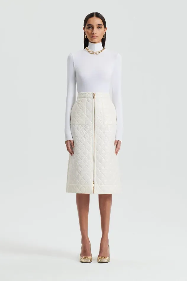Skirts Women Scanlan Theodore QUILTED SKIRT White