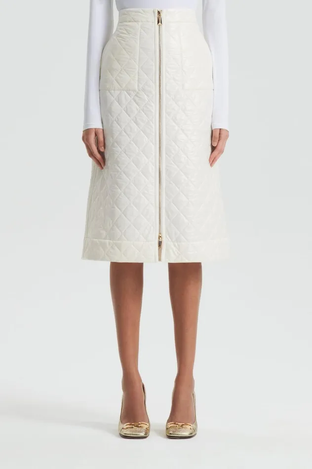 Skirts Women Scanlan Theodore QUILTED SKIRT White