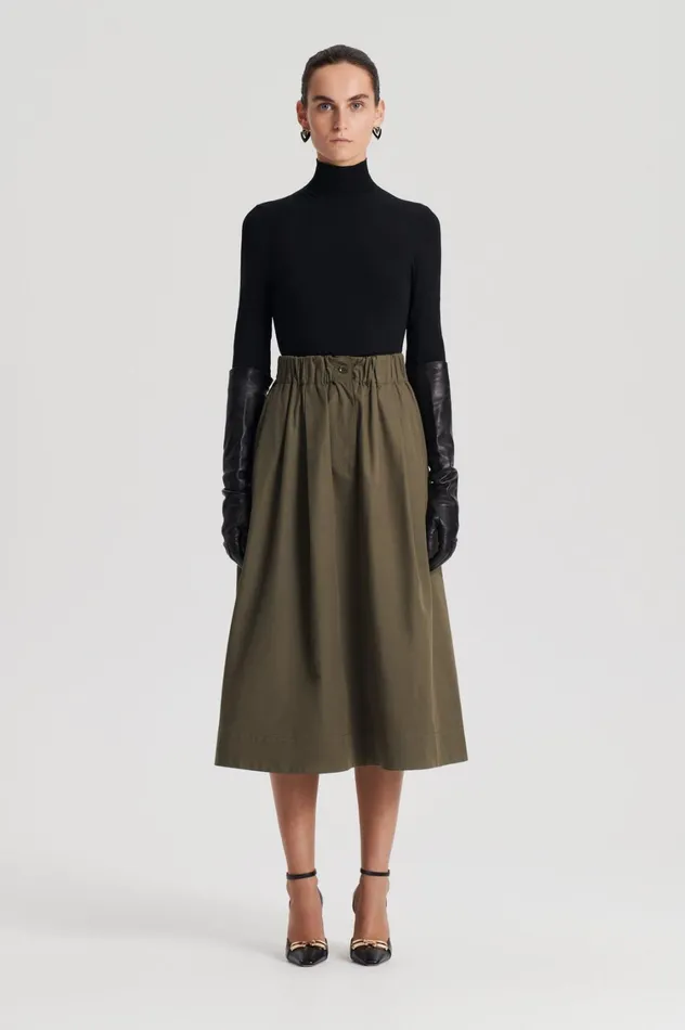 Skirts Women Scanlan Theodore WIDE CARGO SKIRT Jungle