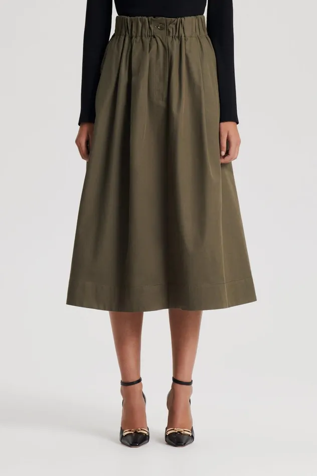 Skirts Women Scanlan Theodore WIDE CARGO SKIRT Jungle Skirts Women Scanlan Theodore WIDE CARGO SKIRT Jungle