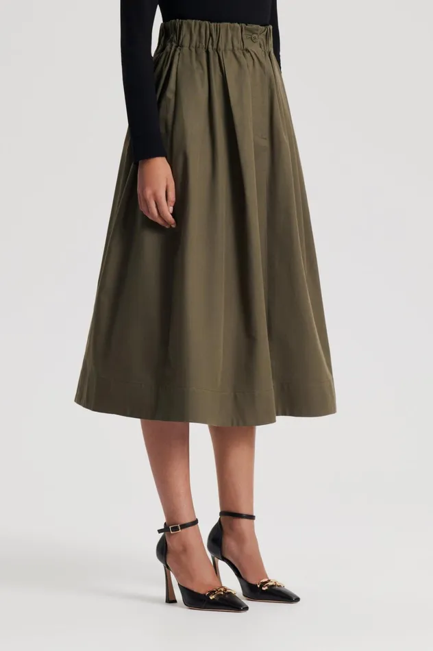 Skirts Women Scanlan Theodore WIDE CARGO SKIRT Jungle Skirts Women Scanlan Theodore WIDE CARGO SKIRT Jungle