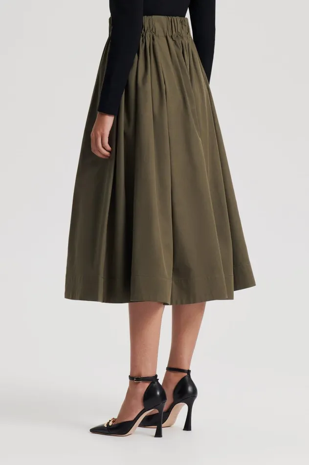 Skirts Women Scanlan Theodore WIDE CARGO SKIRT Jungle Skirts Women Scanlan Theodore WIDE CARGO SKIRT Jungle