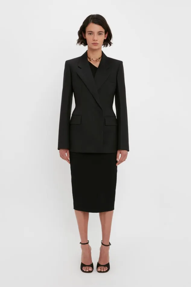 Skirts Women Victoria Beckham VB Body Fitted Midi Skirt In Black