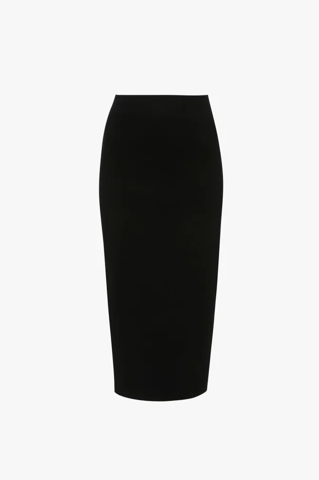 Skirts Women Victoria Beckham VB Body Fitted Midi Skirt In Black
