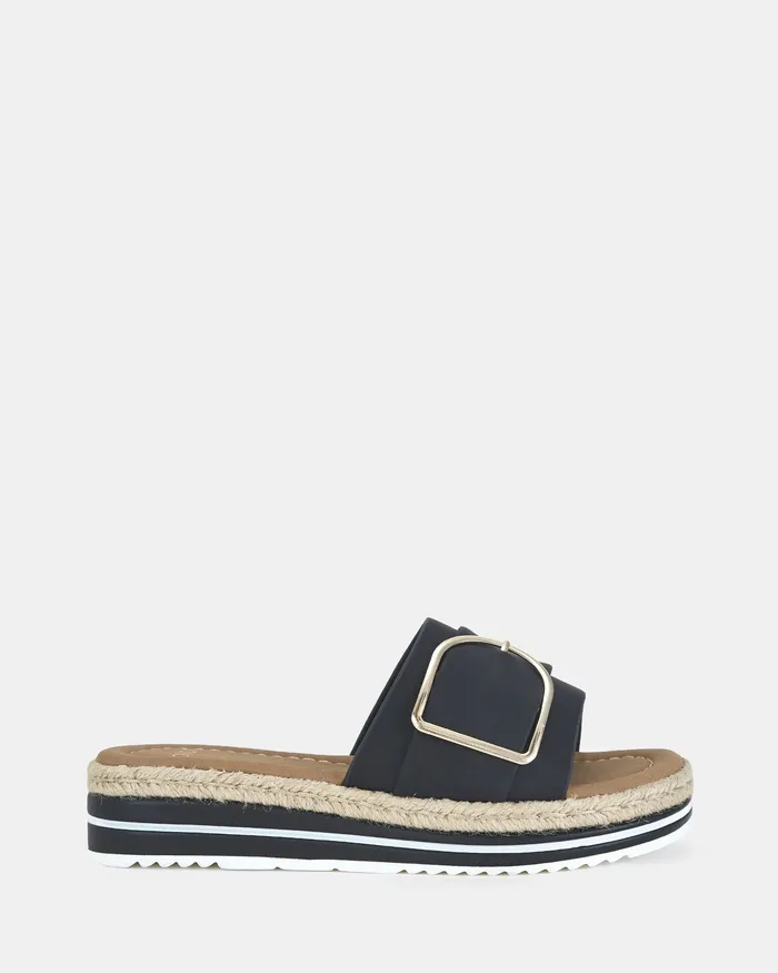 Slides NOVO Shoes Women BRAVE BLACK