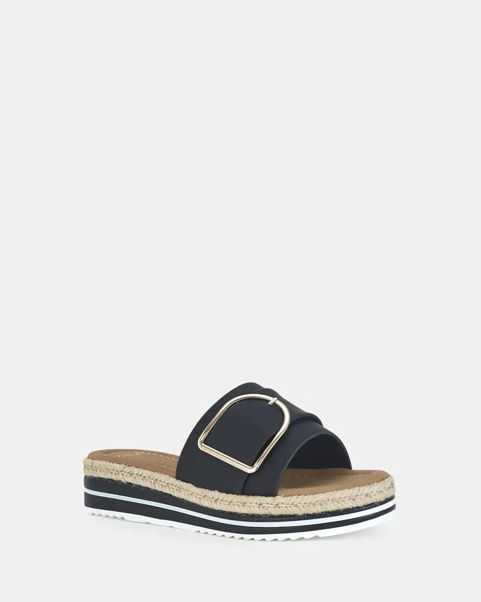 Slides NOVO Shoes Women BRAVE BLACK