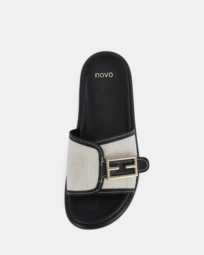 Slides NOVO Shoes Women SANNA LINEN Sandals