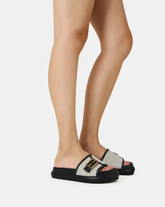 Slides NOVO Shoes Women SANNA LINEN Sandals
