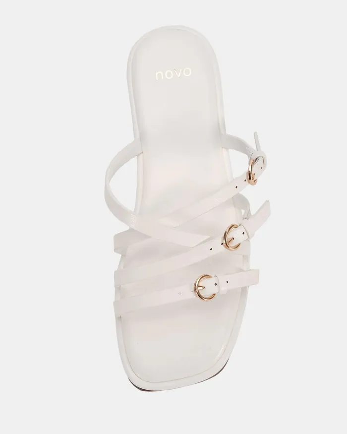 Slides RIDLEY WHITE Sandals 8211 NOVO Shoes Women
