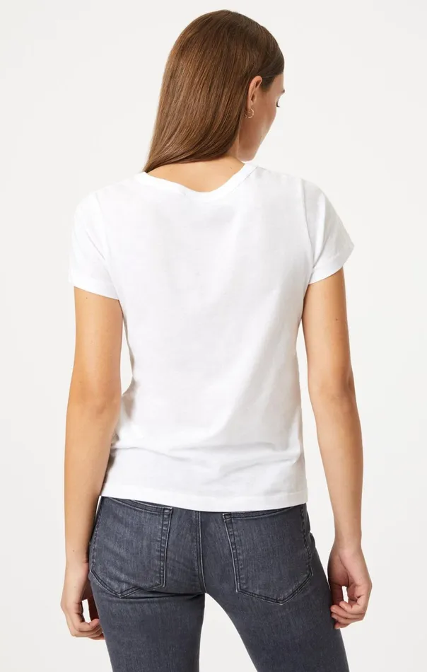 Slim Crew Neck TShirt In White Women Mavi Jeans Tops and TShirts Slim Crew Neck TShirt In White Women Mavi Jeans Tops and TShirts