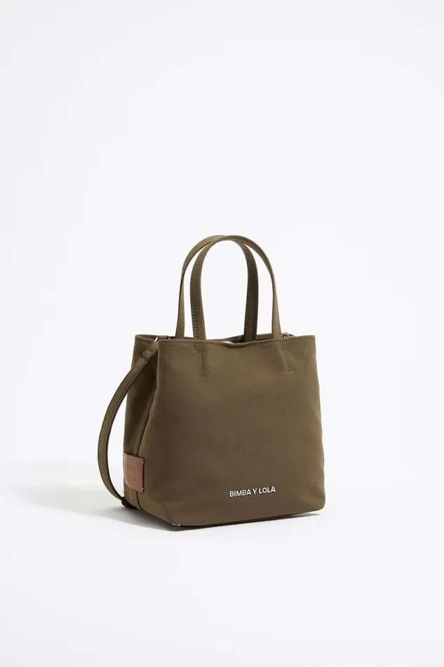 Small Olive Gabardine Chihuahua Bag Olive Women Bimba Y Lola Shoulder Bags