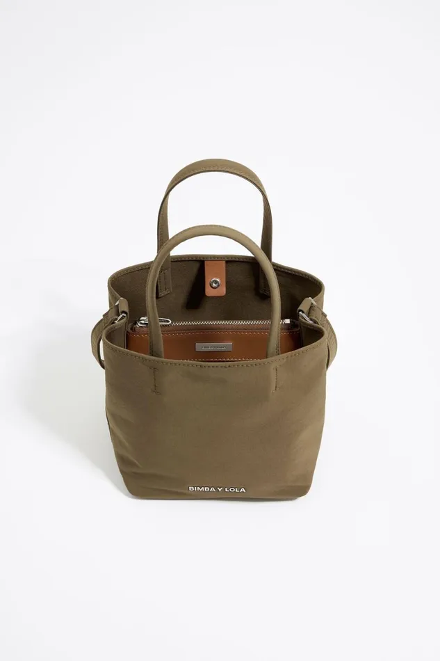 Small Olive Gabardine Chihuahua Bag Olive Women Bimba Y Lola Shoulder Bags