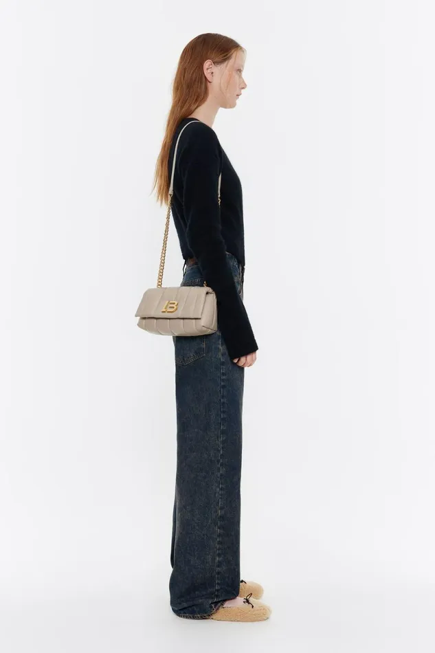 Small Taupe Leather Flap Bag Taupe Women Bimba Y Lola Crossbody Bags Small Taupe Leather Flap Bag Taupe Women Bimba Y Lola Crossbody Bags