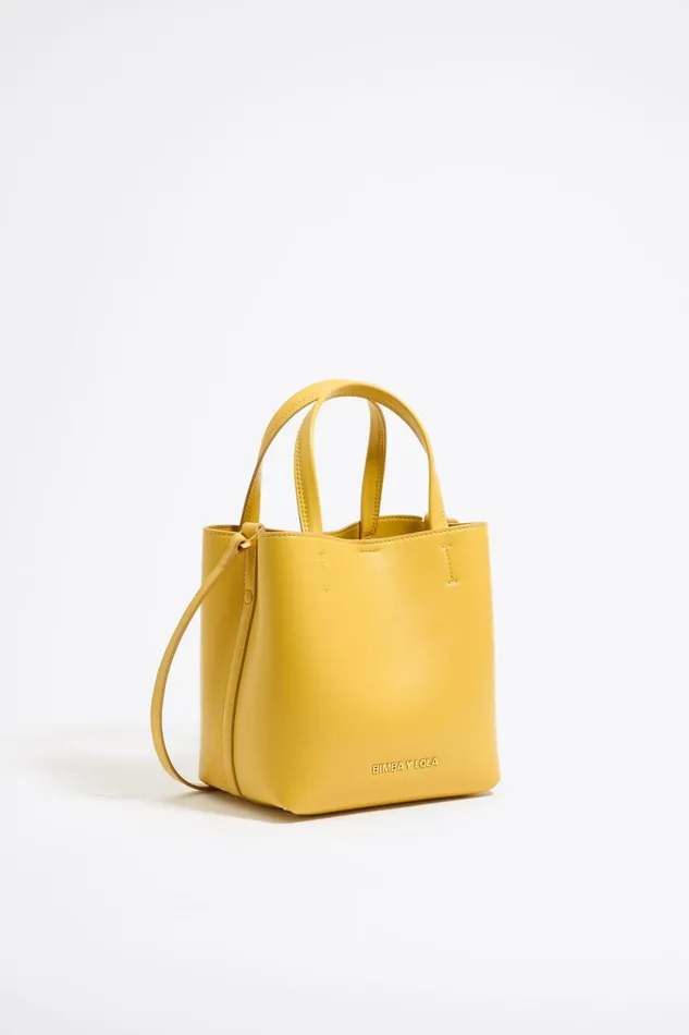 Small Yellow Leather Chihuahua Bag Yellow Women Bimba Y Lola Shoulder Bags