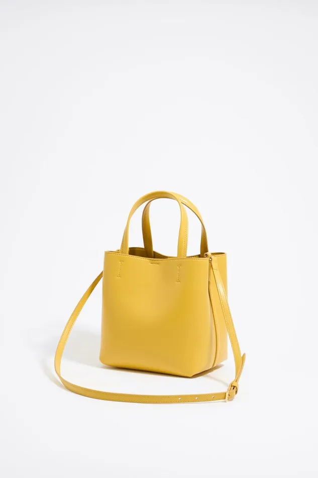 Small Yellow Leather Chihuahua Bag Yellow Women Bimba Y Lola Shoulder Bags