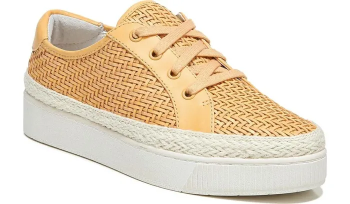 Sneakers Women Franco Sarto Franco Hyria Platform Sneaker Cantaloupe Woven Leather