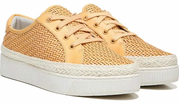 Sneakers Women Franco Sarto Franco Hyria Platform Sneaker Cantaloupe Woven Leather