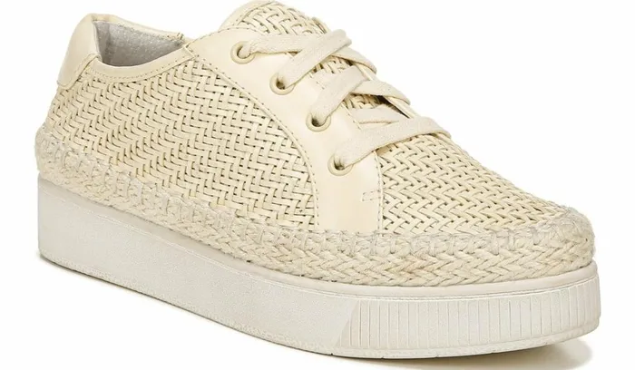 Sneakers Women Franco Sarto Franco Hyria Platform Sneaker Milk Woven Leather