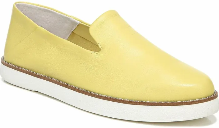 Sneakers Women Franco Sarto Franco Iconic Slip On Light Yellow Leather