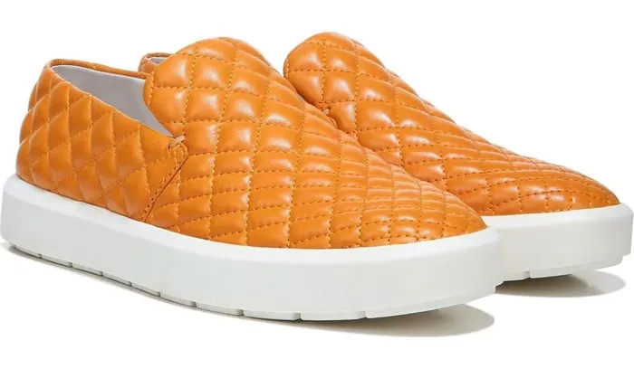 Sneakers Women Franco Sarto Sarto Prato 3 Slip On Platform Sneaker Orange Leather