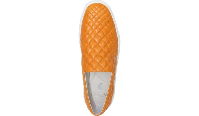 Sneakers Women Franco Sarto Sarto Prato 3 Slip On Platform Sneaker Orange Leather