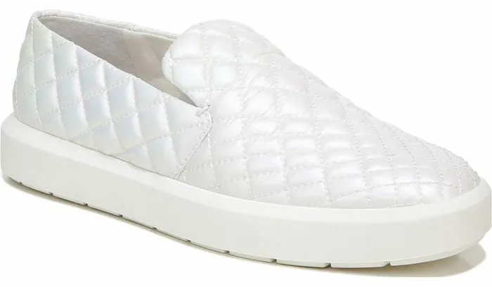 Sneakers Women Franco Sarto Sarto Prato 3 Slip On Platform Sneaker Pearl Leather