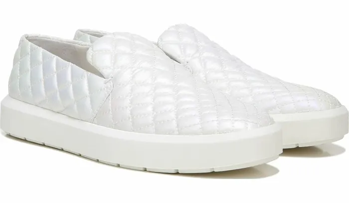 Sneakers Women Franco Sarto Sarto Prato 3 Slip On Platform Sneaker Pearl Leather