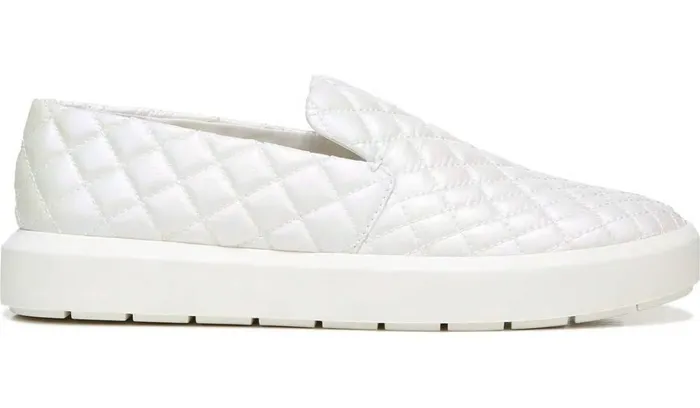 Sneakers Women Franco Sarto Sarto Prato 3 Slip On Platform Sneaker Pearl Leather