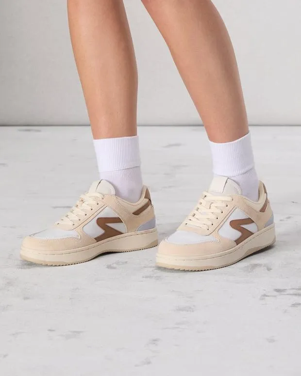 Sneakers Women Rag and Bone Retro Tennis Sneaker White Cinnamon