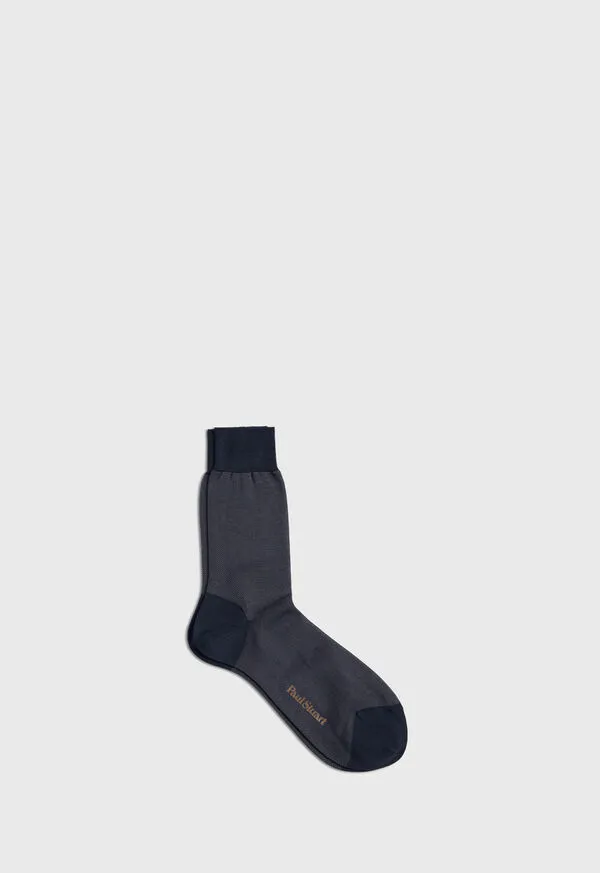 Socks Cotton Oxford Sock Grey 8211 Paulstuart Mens