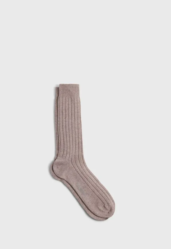 Socks Mens Cashmere Ribbed Sock Black Paulstuart