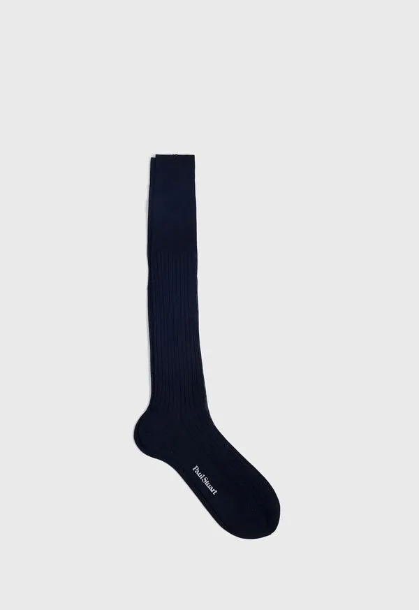 Socks Mens Paulstuart All Year Cotton Dress Sock Black