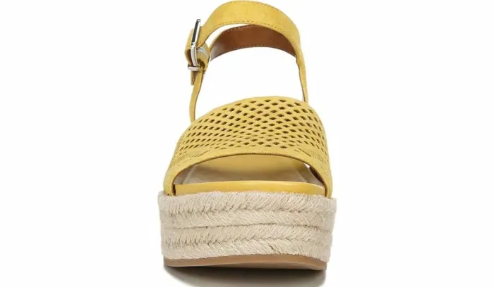 Spadrilles Women Franco Sarto Franco Tennia Espadrille Platform Sandal Yellow Suede