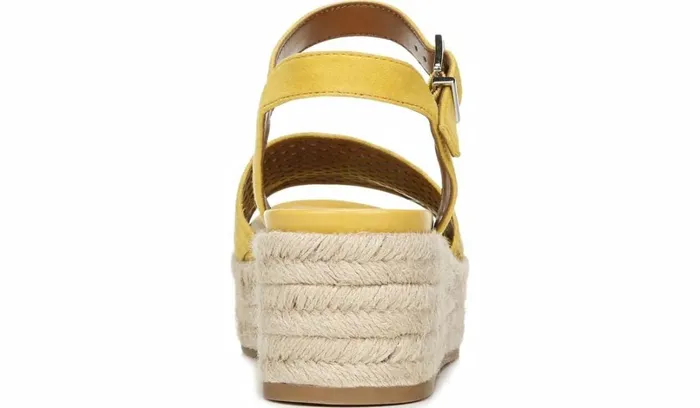 Spadrilles Women Franco Sarto Franco Tennia Espadrille Platform Sandal Yellow Suede