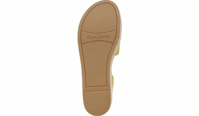 Spadrilles Women Franco Sarto Franco Tennia Espadrille Platform Sandal Yellow Suede