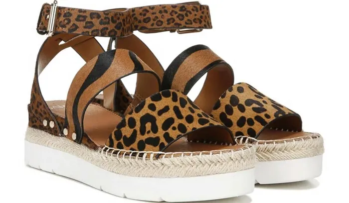 Sport Sandals Women Franco Sarto Sarto Calvin Wedge Sandal Whiskey Calf Hair