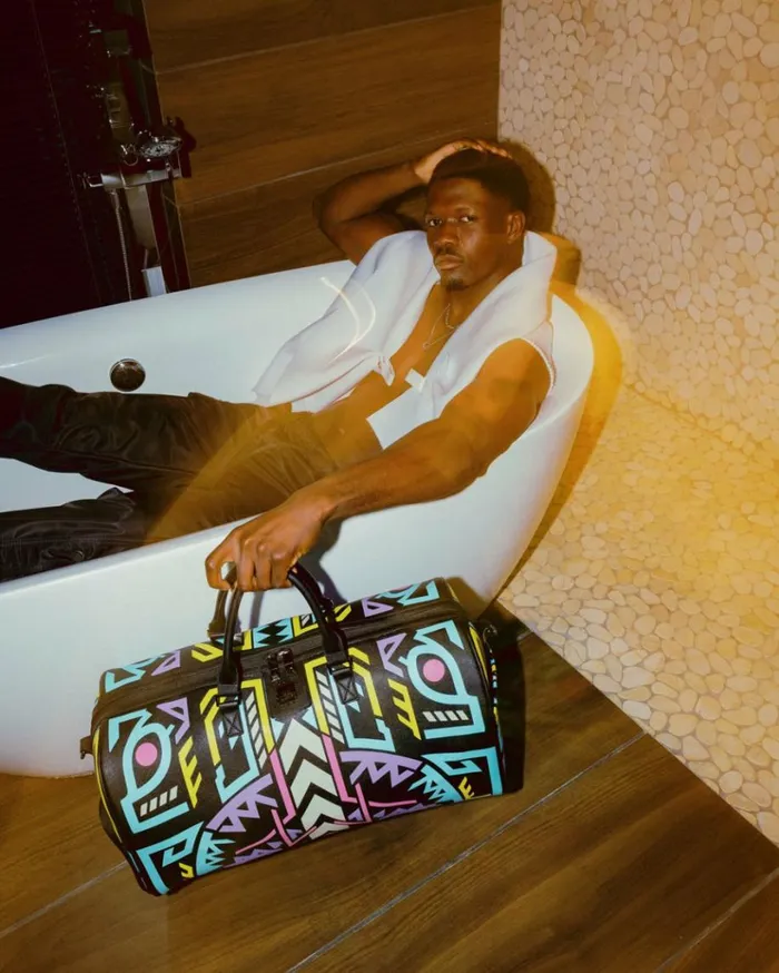 SPRAYGROUND AI PATH TO THE FUTURE III DUFFLE 8211 SANDFLOWER COLLAB GLOW IN THE DARK Bags