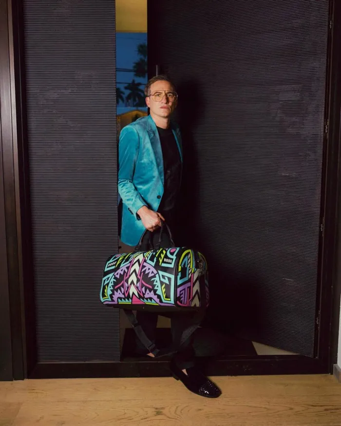 SPRAYGROUND AI PATH TO THE FUTURE III DUFFLE 8211 SANDFLOWER COLLAB GLOW IN THE DARK Bags