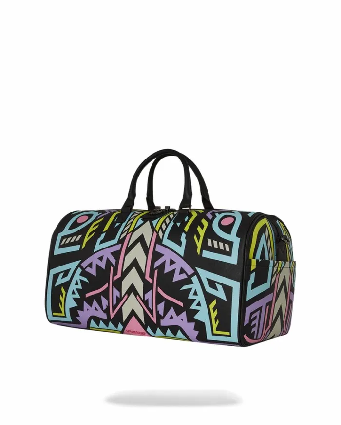 SPRAYGROUND AI PATH TO THE FUTURE III DUFFLE 8211 SANDFLOWER COLLAB GLOW IN THE DARK Bags